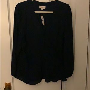 Brand new loft wrap blouse navy